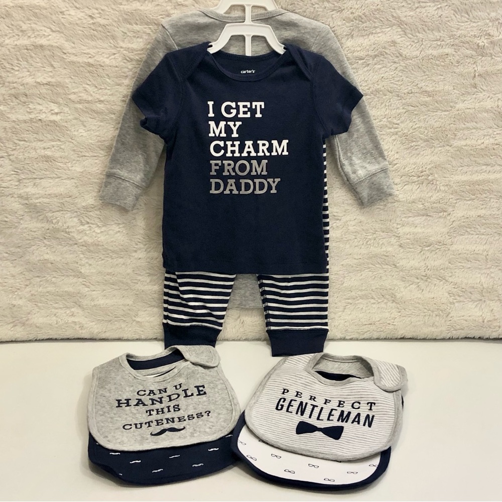 BABY CLOTHES / BABY BOY / CARTER’S / MUSTACHE / 9 MONTHS